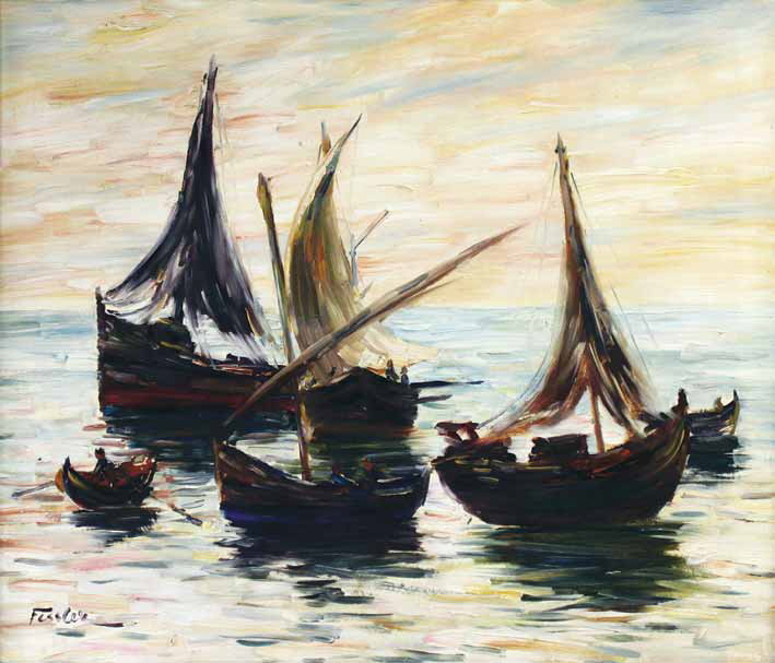 Fischerboote am Mittelmeer 1969