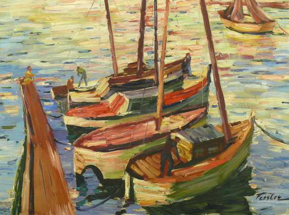 Boote im Mittelmeer um 1965