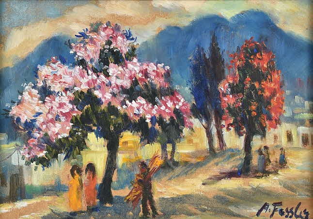 Mandelblte in Selva de Mar um 1960 - 30 x 42 cm