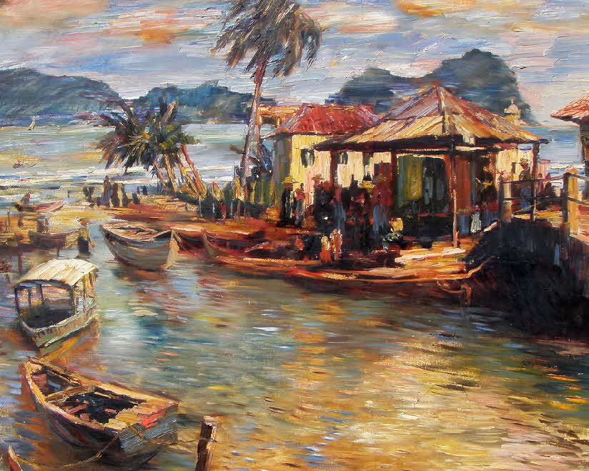 Hafen in der Bucht von Cadaques um 1965 - 85 x 102