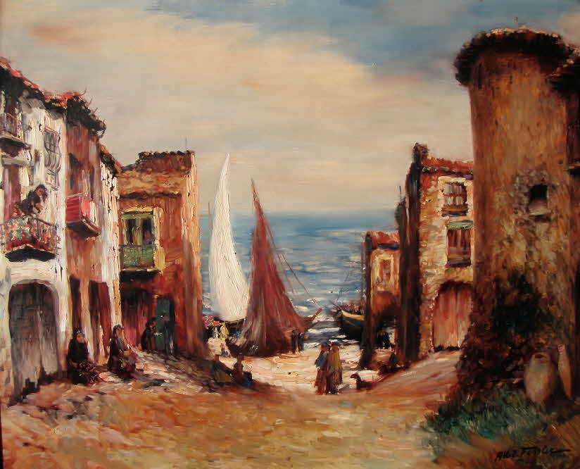 Hafen bei Cadaques 1960 - 81 x 101 cm