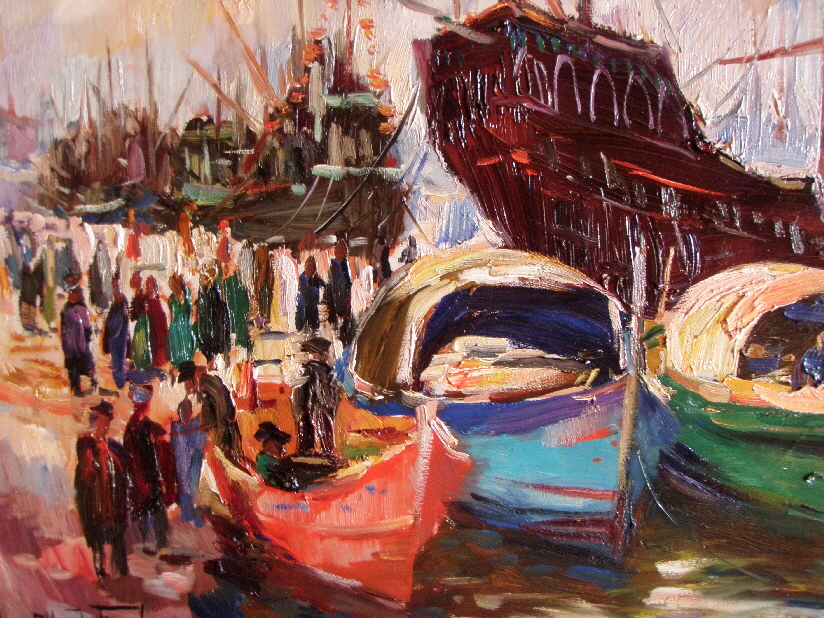 Santa Maria im Hafen von Barcelona 1961 - Detail