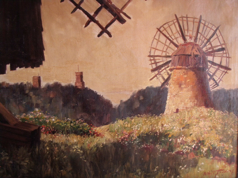 Windmühlen in Spanien um1930